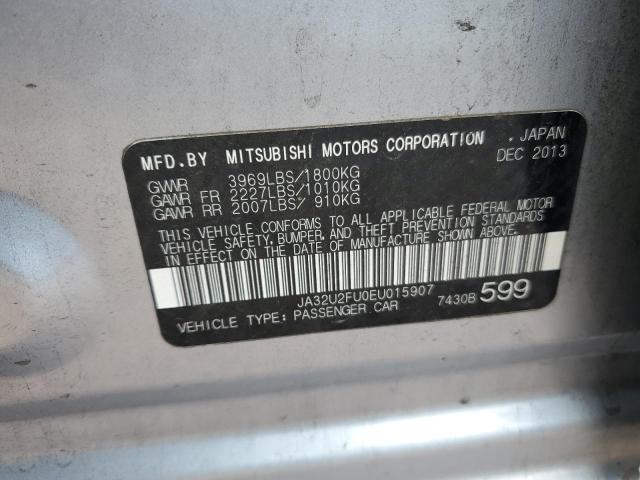 JA32U2FU0EU015907 - 2014 MITSUBISHI LANCER ES/ES SPORT SILVER photo 12