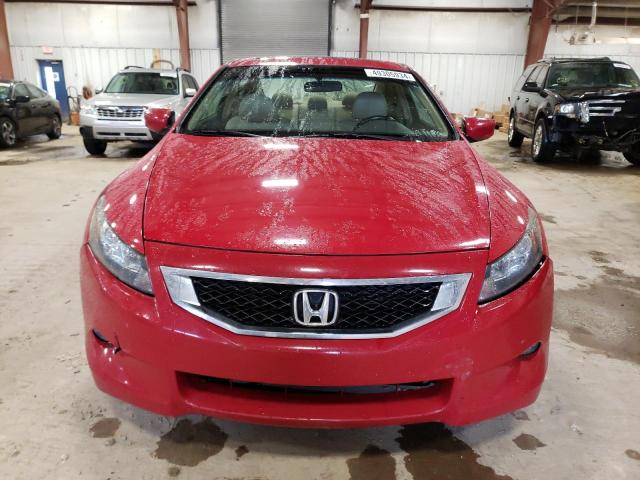 1HGCS22879A011382 - 2009 HONDA ACCORD EXL RED photo 5