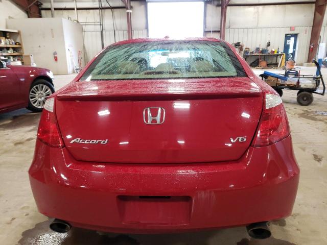 1HGCS22879A011382 - 2009 HONDA ACCORD EXL RED photo 6