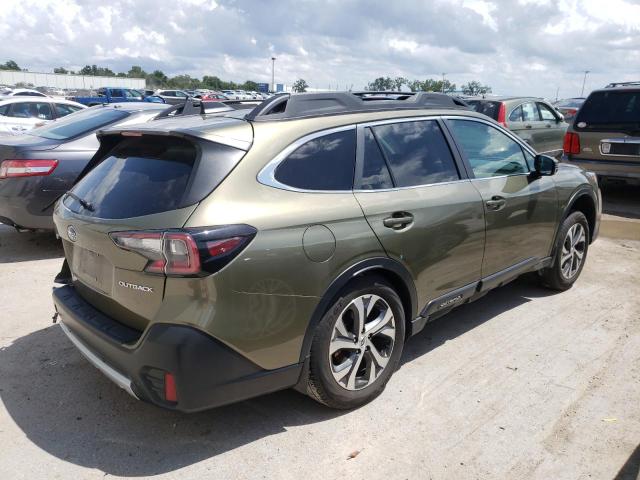 4S4BTANC5M3145477 - 2021 SUBARU OUTBACK LIMITED GREEN photo 3