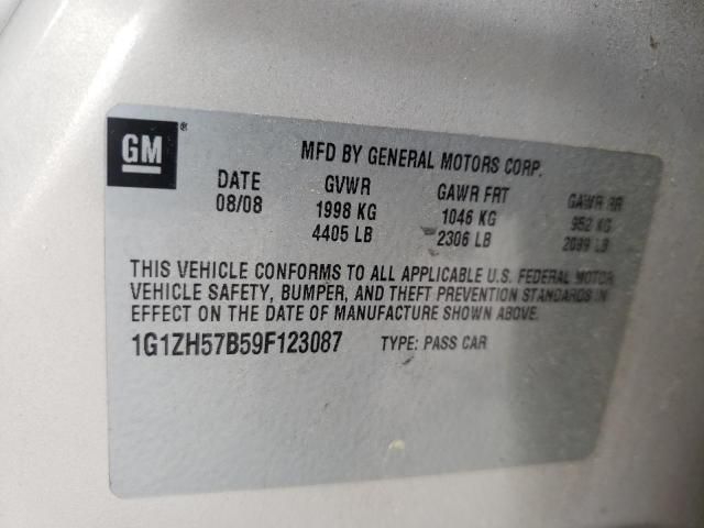 1G1ZH57B59F123087 - 2009 CHEVROLET MALIBU 1LT 米色 照片 12