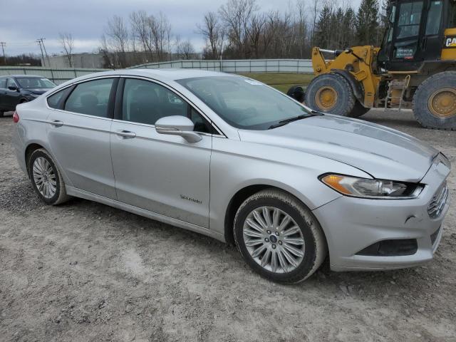 3FA6P0LU4ER303283 - 2014 FORD FUSION SE HYBRID SILVER photo 4