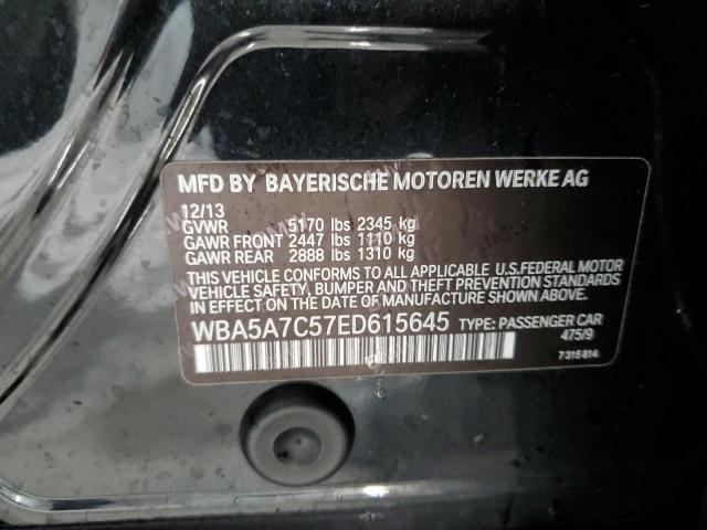 WBA5A7C57ED615645 - 2014 BMW 528 XI BLACK photo 13