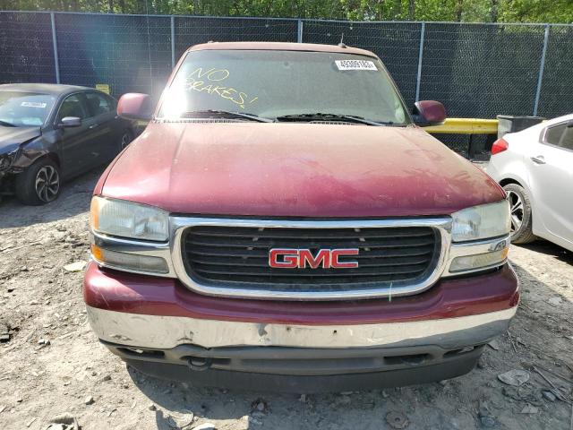 1GKEK13T35R107823 - 2005 GMC YUKON BURGUNDY photo 5