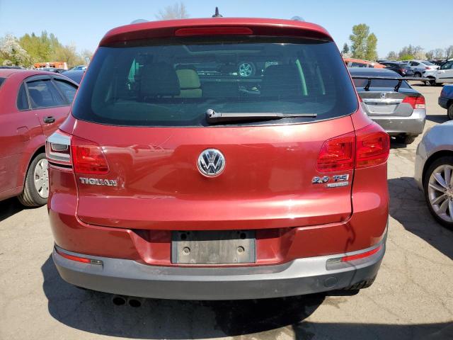 WVGBV7AX1CW006160 - 2012 VOLKSWAGEN TIGUAN S MAROON photo 6