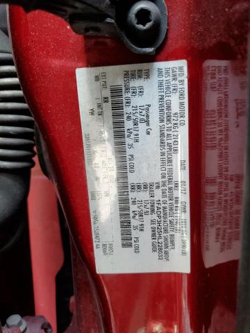 1FADP3H25HL228032 - 2017 FORD FOCUS SEL RED photo 13