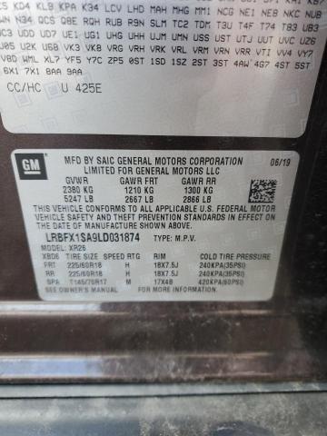 LRBFX1SA9LD031874 - 2020 BUICK ENVISION PREFERRED Qəhvəyi foto 12