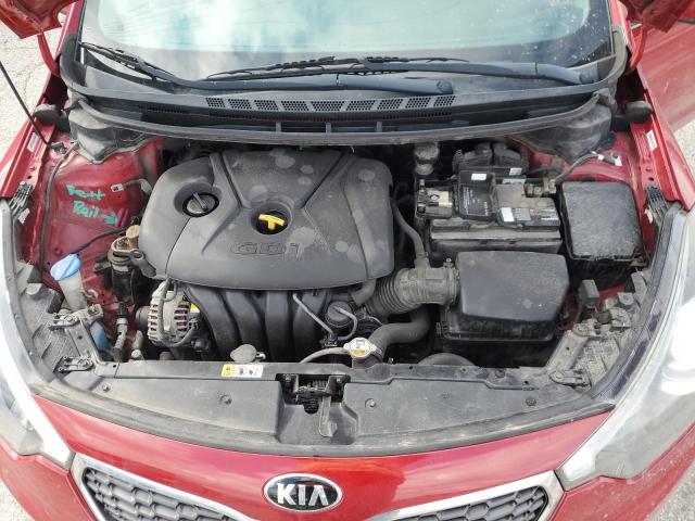 KNAFX4A85E5234109 - 2014 KIA FORTE EX RED photo 11