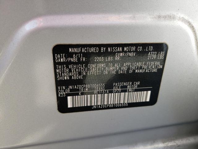 JN1AZ0CP8BT006555 - 2011 NISSAN LEAF SV SILVER photo 10