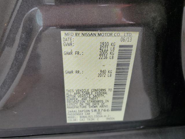 1N4AL3AP1DN583766 - 2013 NISSAN ALTIMA 2.5 GRAY photo 12