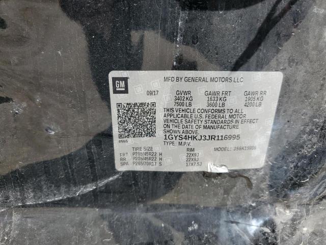 1GYS4HKJ3JR116995 - 2018 CADILLAC ESCALADE ESV LUXURY 黑色 照片 13
