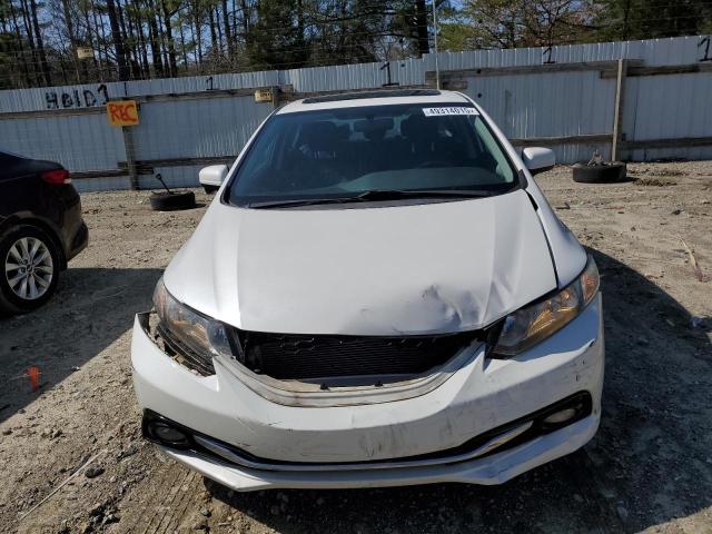 19XFB2F98FE261219 - 2015 HONDA CIVIC EXL WHITE photo 5