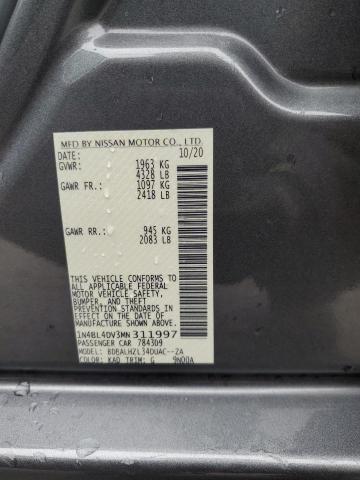 1N4BL4DV3MN311997 - 2021 NISSAN ALTIMA SV GRAY photo 12