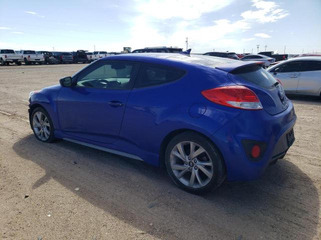 KMHTC6AE0EU201734 - 2014 HYUNDAI VELOSTER TURBO BLUE photo 2