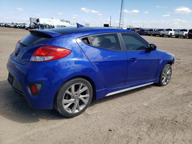 KMHTC6AE0EU201734 - 2014 HYUNDAI VELOSTER TURBO BLUE photo 3