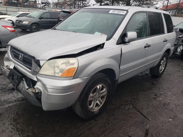 2HKYF18574H603477 - 2004 HONDA PILOT EXL SILVER photo 1