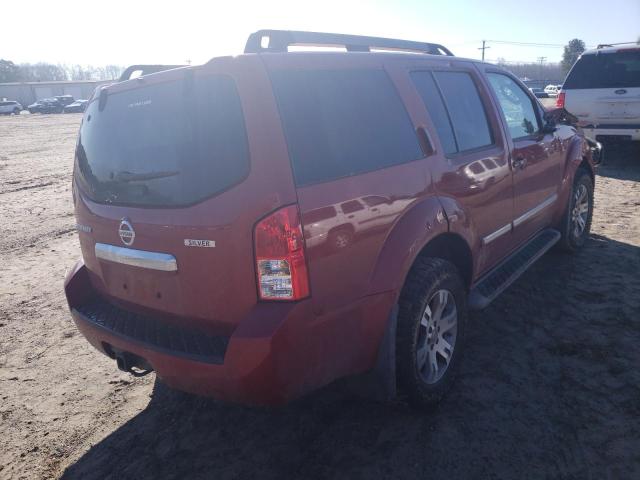 5N1AR1NB8BC625057 - 2011 NISSAN PATHFINDER S 红色 照片 4