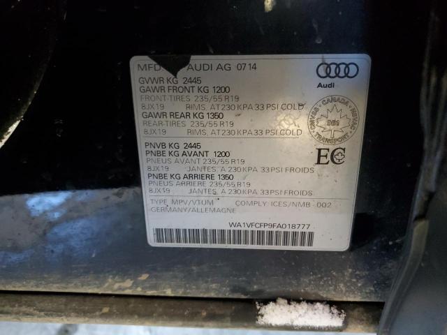 WA1VFCFP9FA018777 - 2015 AUDI Q5 PRESTIGE BLACK photo 13