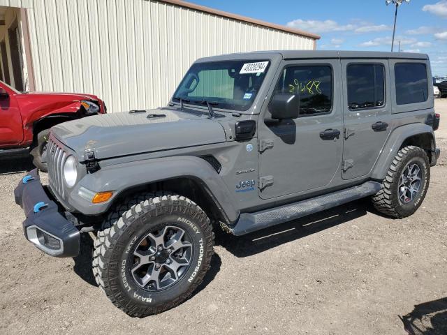 1C4JJXP61MW658742 - 2021 JEEP WRANGLER U SAHARA 4XE GRAY photo 1