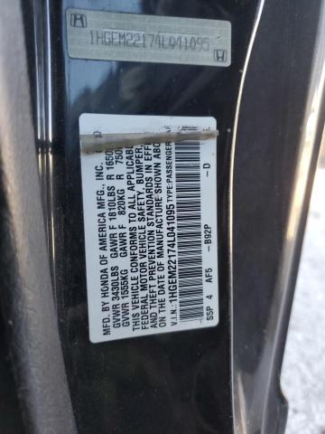 1HGEM22174L041095 - 2004 HONDA CIVIC DX VP BLACK photo 13