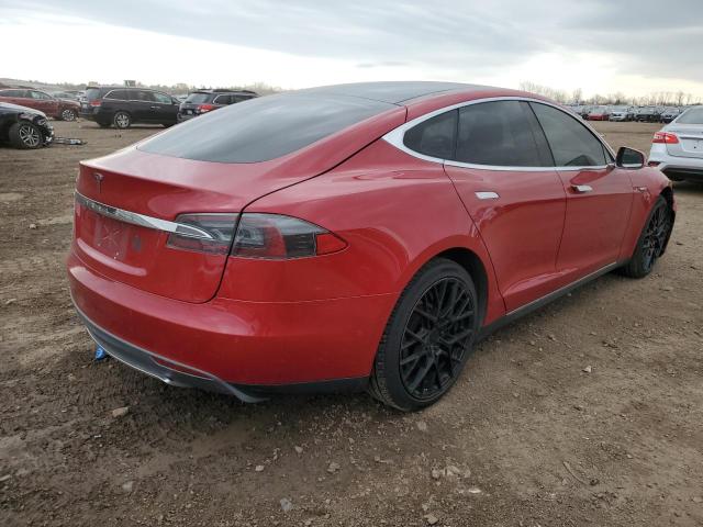 5YJSA1H1XEFP55741 - 2014 TESLA MODEL S RED photo 3