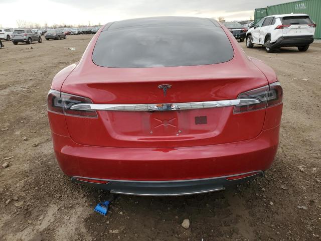 5YJSA1H1XEFP55741 - 2014 TESLA MODEL S RED photo 6
