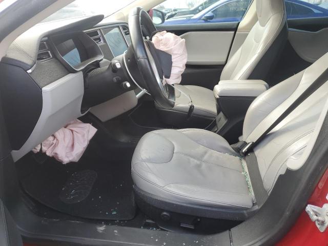 5YJSA1H1XEFP55741 - 2014 TESLA MODEL S RED photo 7