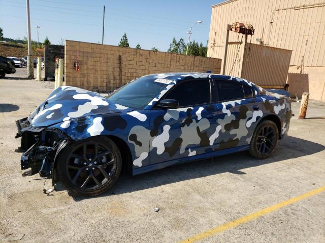 2C3CDXHG3MH565537 - 2021 DODGE CHARGER GT BLUE photo 1