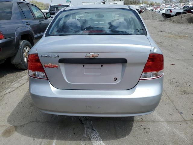 KL1TD56696B662352 - 2006 CHEVROLET AVEO BASE SILVER photo 6