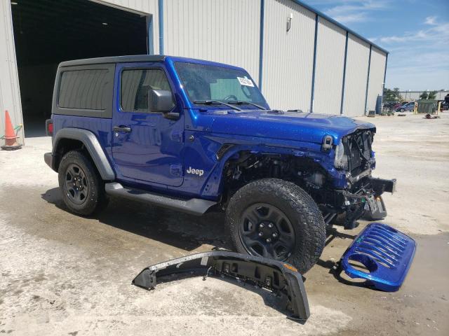 1C4GJXAN8JW264726 - 2018 JEEP WRANGLER SPORT BLUE photo 4