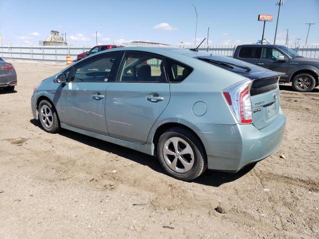 JTDKN3DU9D5558303 - 2013 TOYOTA PRIUS TURQUOISE photo 2