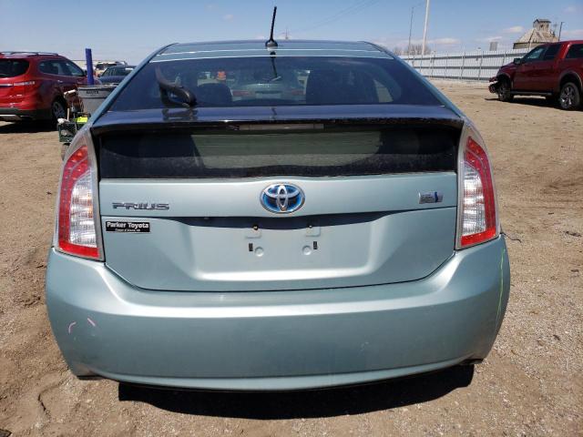 JTDKN3DU9D5558303 - 2013 TOYOTA PRIUS TURQUOISE photo 6