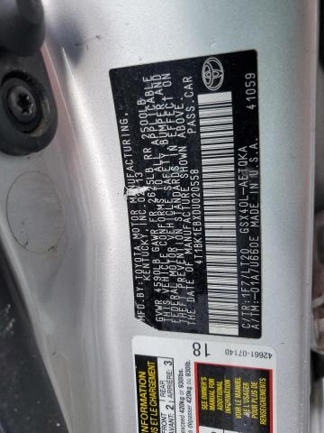 4T1BK1EBXDU020558 - 2013 TOYOTA AVALON BASE 银色 照片 12