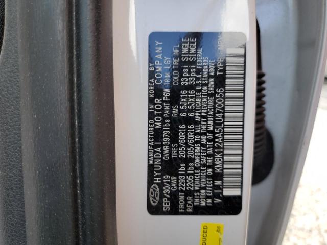 KM8K12AA5LU470056 - 2020 HYUNDAI KONA SE WHITE photo 13