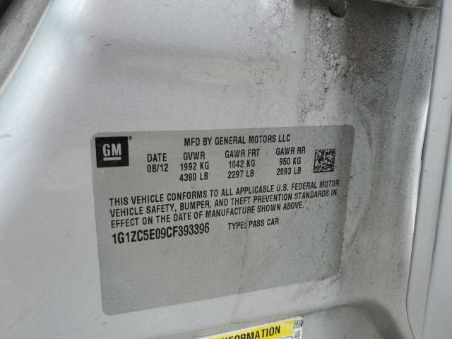 1G1ZC5E09CF393396 - 2012 CHEVROLET MALIBU 1LT SILVER photo 13