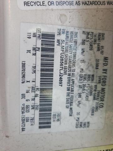 5LMFU28567LJ24897 - 2007 LINCOLN NAVIGATOR WHITE photo 13