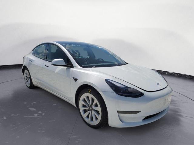 5YJ3E1EA0NF371626 - 2022 TESLA MODEL 3 WHITE photo 4