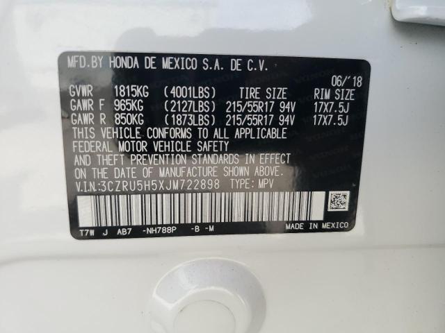 3CZRU5H5XJM722898 - 2018 HONDA HR-V EX Blanco foto 13