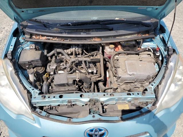 JTDKDTB36D1041447 - 2013 TOYOTA PRIUS C BLUE photo 11