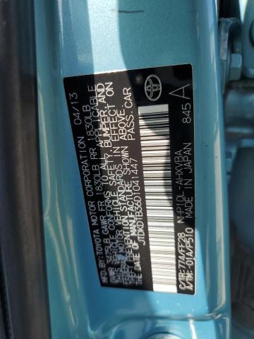 JTDKDTB36D1041447 - 2013 TOYOTA PRIUS C Niebieski zdjęcie 12