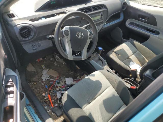 JTDKDTB36D1041447 - 2013 TOYOTA PRIUS C BLUE photo 8