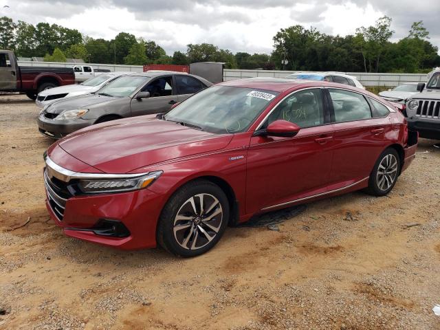 1HGCV3F58MA020713 - 2021 HONDA ACCORD HYBRID EXL RED photo 1