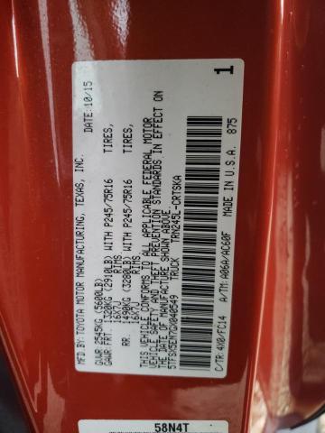 5TFSX5EN7GX040549 - 2016 TOYOTA TACOMA ACCESS CAB Қызғылт сары фото 12