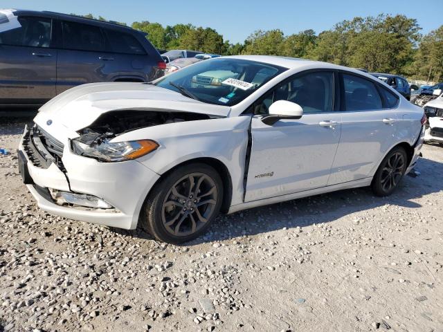 3FA6P0LU1JR116514 - 2018 FORD FUSION SE HYBRID WHITE photo 1