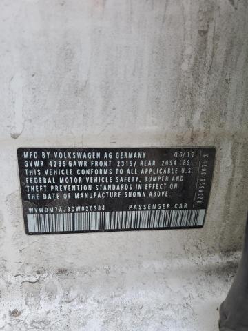 WVWDM7AJ9DW020384 - 2013 VOLKSWAGEN GOLF თეთრი ფოტო 13