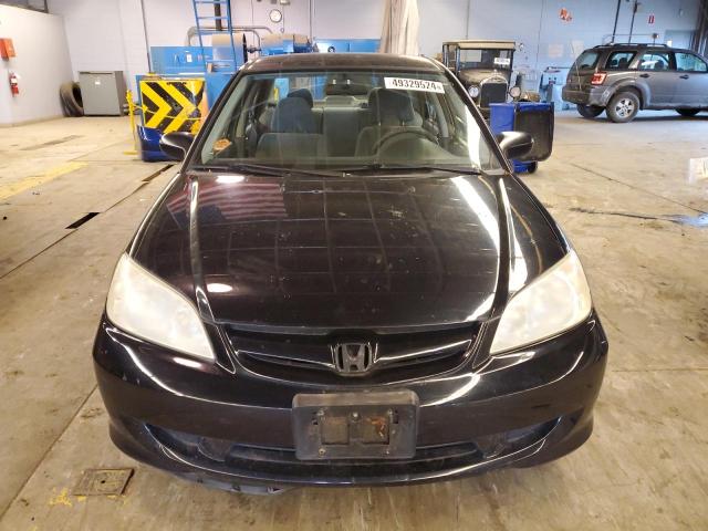 2HGES16584H529787 - 2004 HONDA CIVIC LX BLACK photo 5