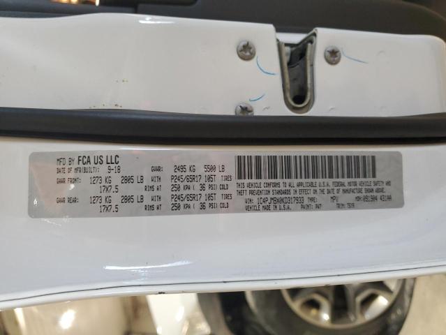 1C4PJMBX0KD317933 - 2019 JEEP CHEROKEE TRAILHAWK WHITE photo 13