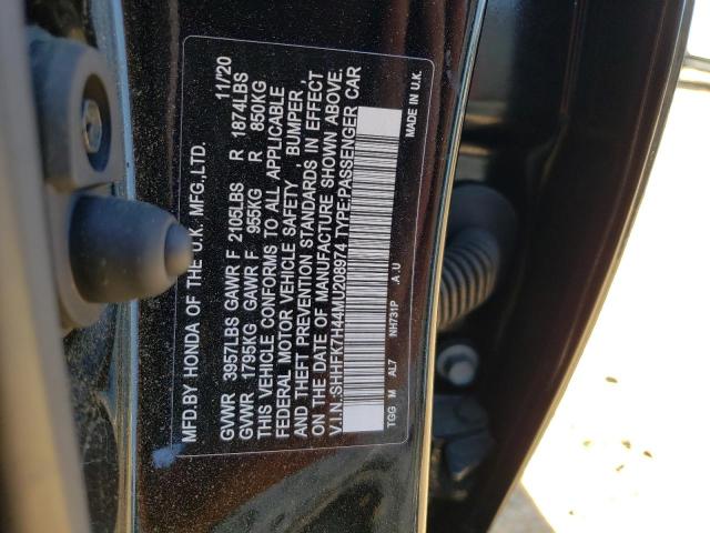 SHHFK7H44MU208974 - 2021 HONDA CIVIC SPORT 黑色 照片 12