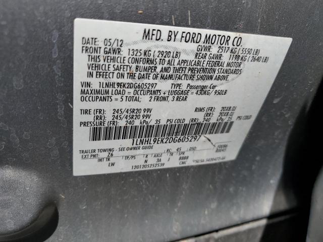 1LNHL9EK2DG605297 - 2013 LINCOLN MKS SILVER photo 12