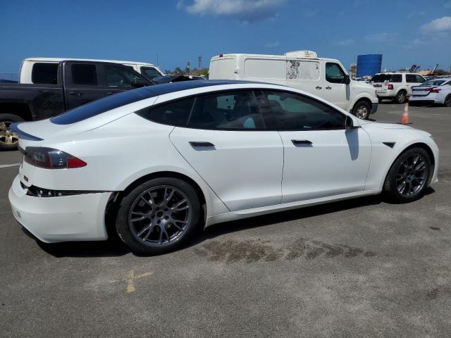 5YJSA1E66MF453717 - 2021 TESLA MODEL S WHITE photo 3
